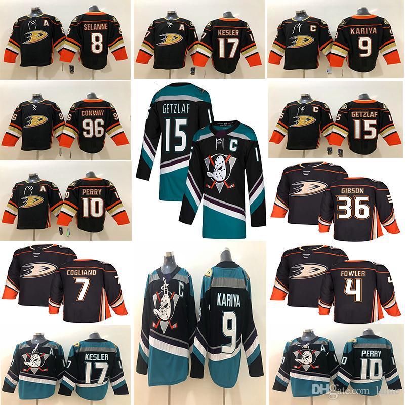 

Anaheim Ducks 15 Ryan Getzlaf Jersey 9 Paul Kariya 17 Ryan Kesler 4 Cam Fowler Hockey Jerseys, Black 3rd