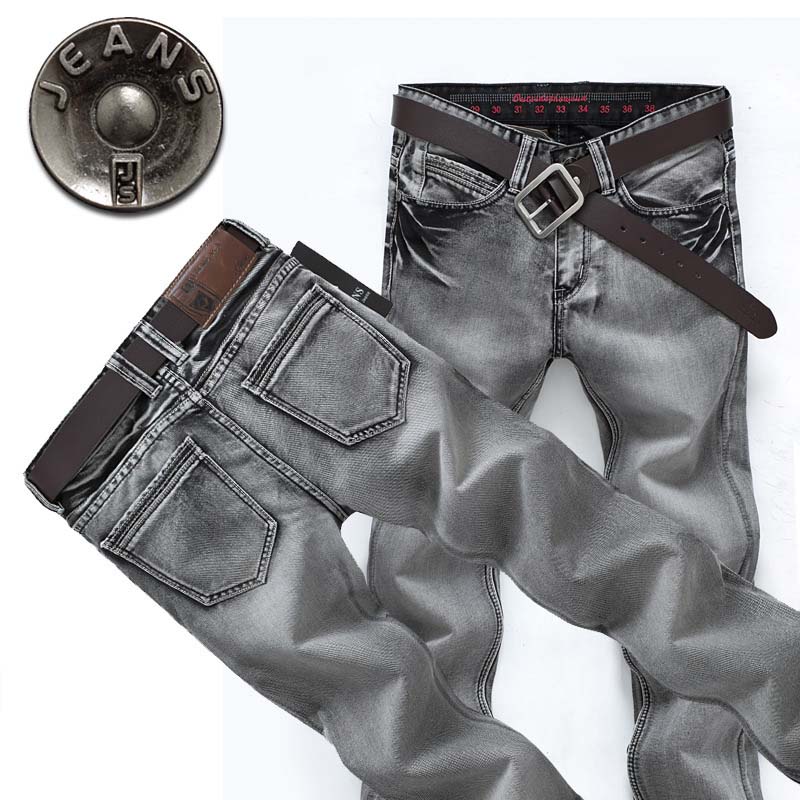 

2020 Men Skinny jeans denim Vintage Casual jeans Smoke Grey Color pants high quality Free Shipping, B-615