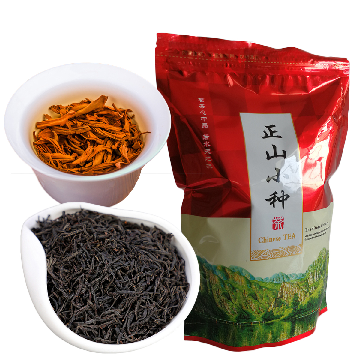 

250g Chinese Organic Black Tea Wuyi Top Lapsang Souchong Red Tea Warm Stomach Health Care New Cooked Te Green Food Factory Direct Sales
