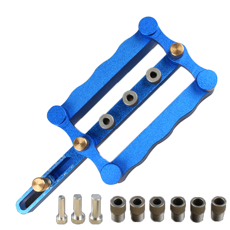 

Straight Hole Puncher Locator Woodworking Pocket Hole Locator Jig Kit Wood Doweling Puncher High Quality Carpentry Tools