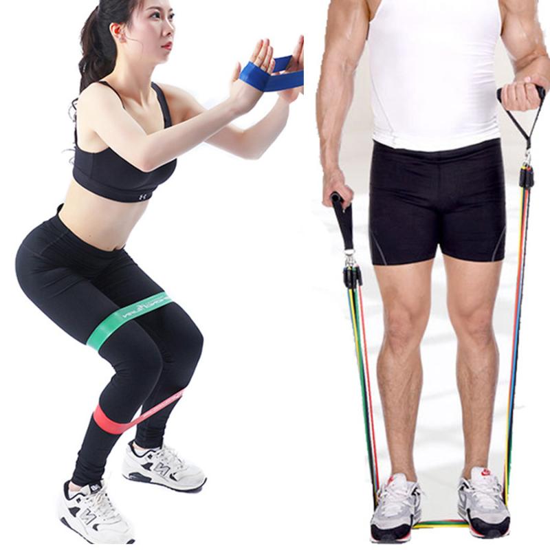 

Fitness Resistance Bands Set Elastic Workout Bands Exercise Fitness Training Equipments Sports Rubber Elastic Gym Yoga
