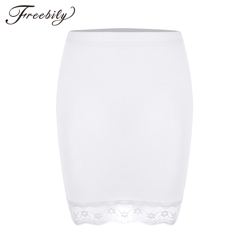 Femmes pleine longueur jupon sous Slip en Noir ou Blanc Taille 10-32