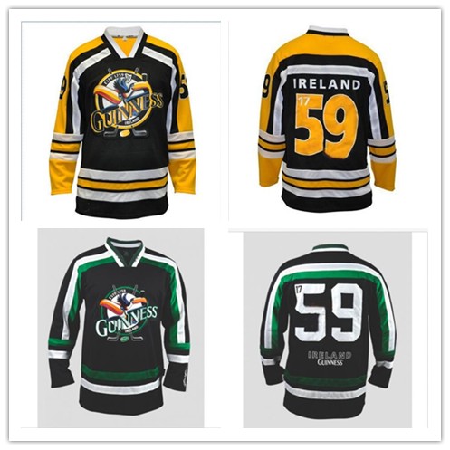 

Mens Womens Youth Vintage Irlanda Guinness Toucan Hockey Jersey Embroidery Stitched Customize any number and name Jerseys., Green