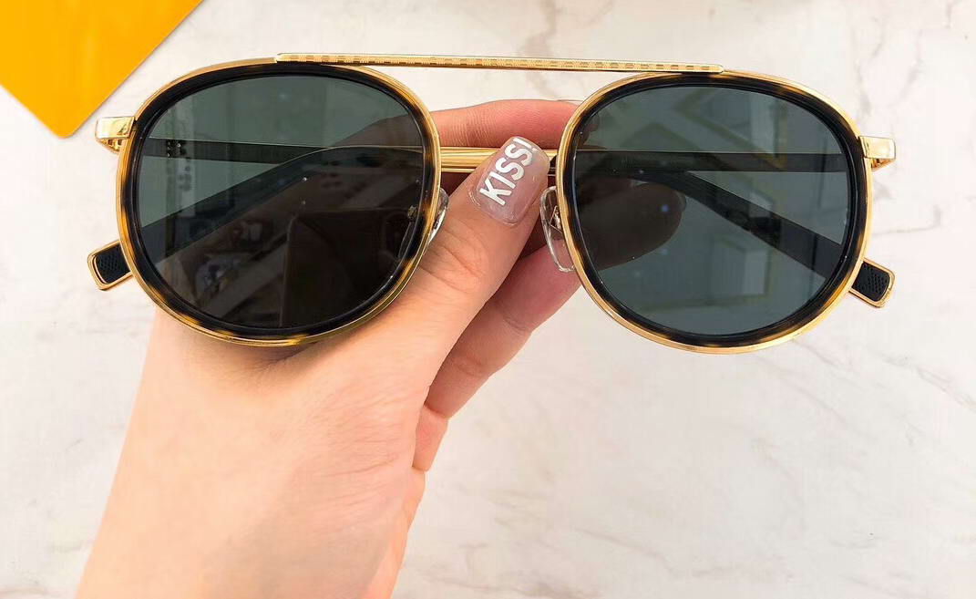 

Gold Tortoise Round Sunglasses Green Lenses Sun Shades gafas de sol Men Sunglasses uv400 protection New with Box, White;black