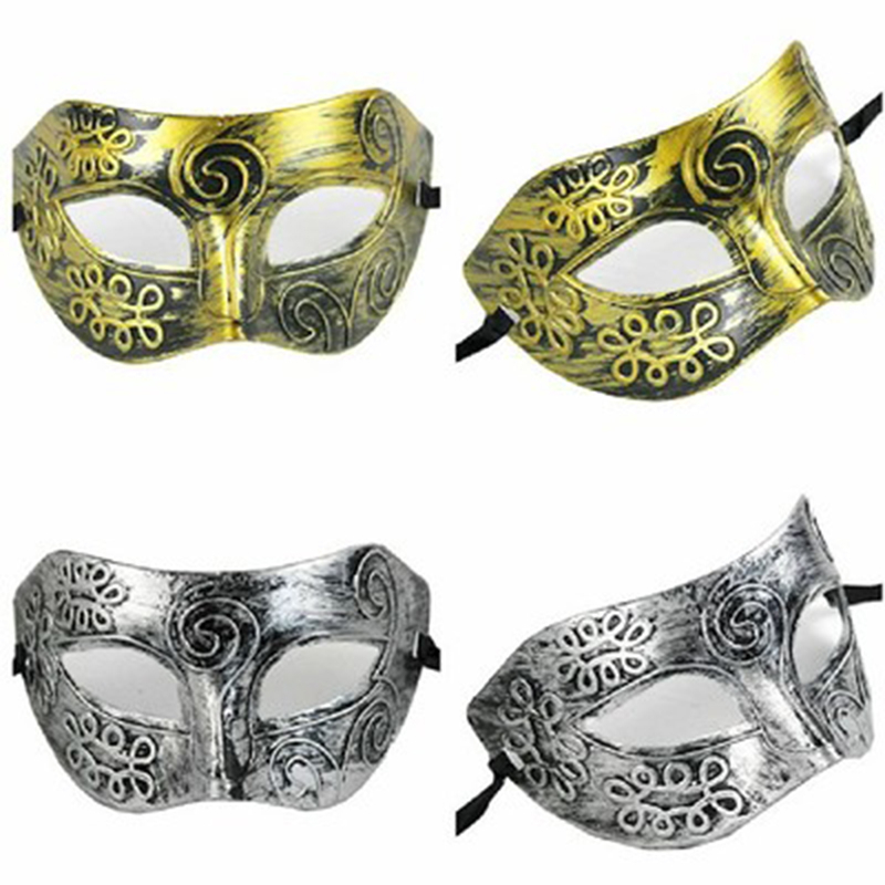 

Gold Silver Plated Jazz Party Mask Wedding Props Masquerade Mardi Gras Mask Mascaras Latex Masks For Cosplay Costume Decoration
