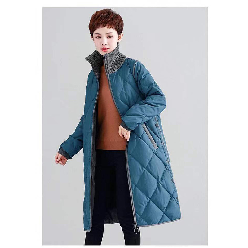 

Winter Jacket Women Coats Wadded Ladies Warm Cotton Padded Outwear Collar Female Winter Coat Parkas Plus Size Jacket Women Y, Blue
