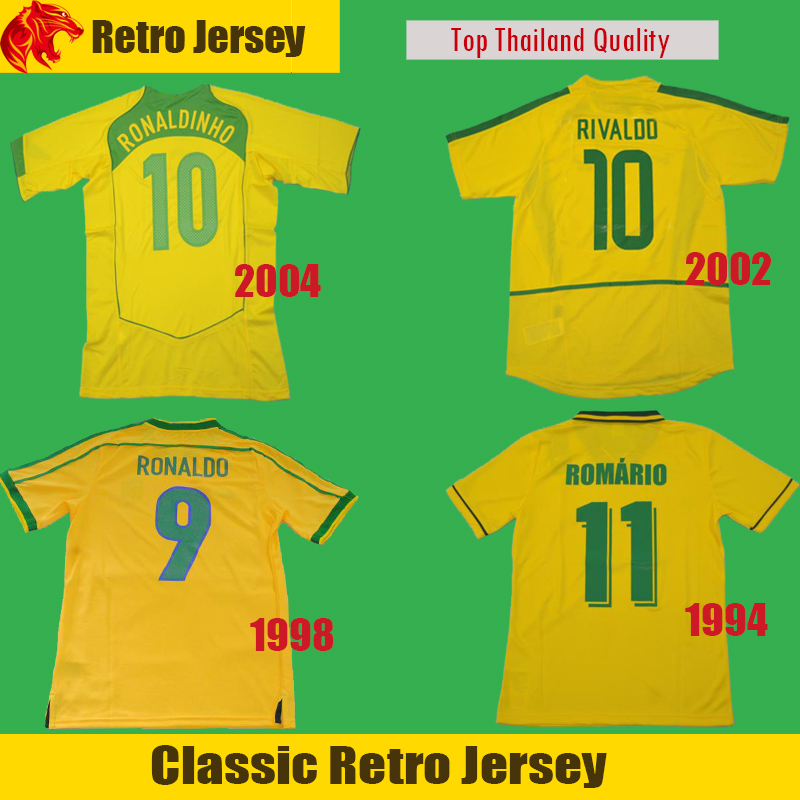

1994 1998 Classic Brazil Retro Soccer Jerseys 2002 04 06 2010 18 RONALDO RIVALDO RONALDINHO Football Shirt R.CARLOS BEBETO ROMARIO 13 14 Black Brasil Camisa de Futebol, Retro 1992 away