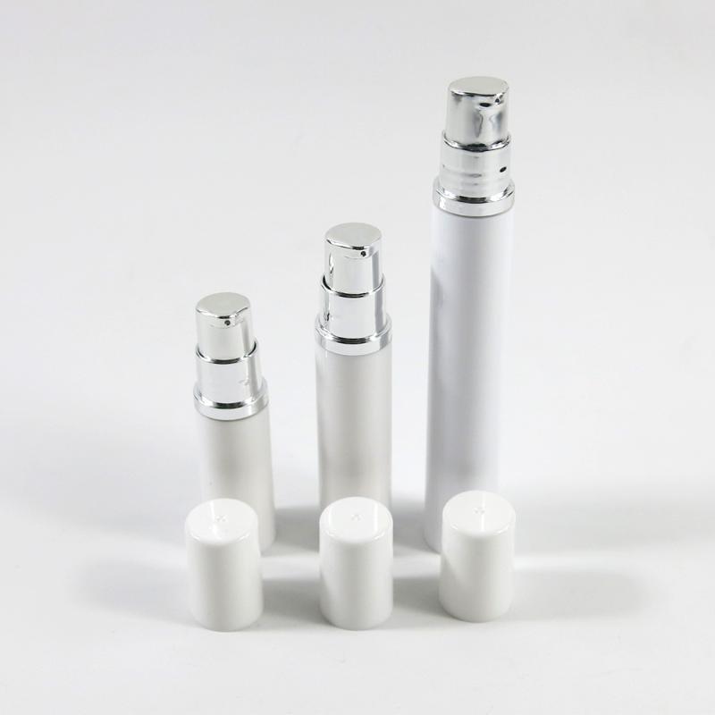 

12 X 5ml 10ml 15ml Airless Pump White Bottles Refillable Airless Containers Air Pump Bottles for Cosmetics Foundations, Lotions