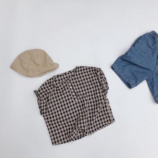 

2020 New Girls Boys Plaid Shirt Short Sleeve Summer Cotton Linen Cool Fashion Kids Top 1-7t QA784, Black
