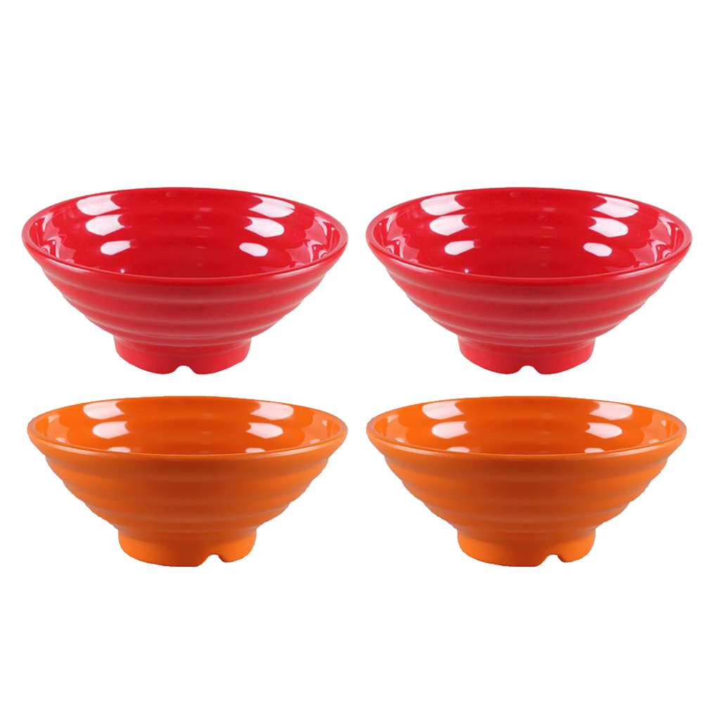 

large thick melamine asian japanese ramen noodles soup bowl plastic, 2pcs