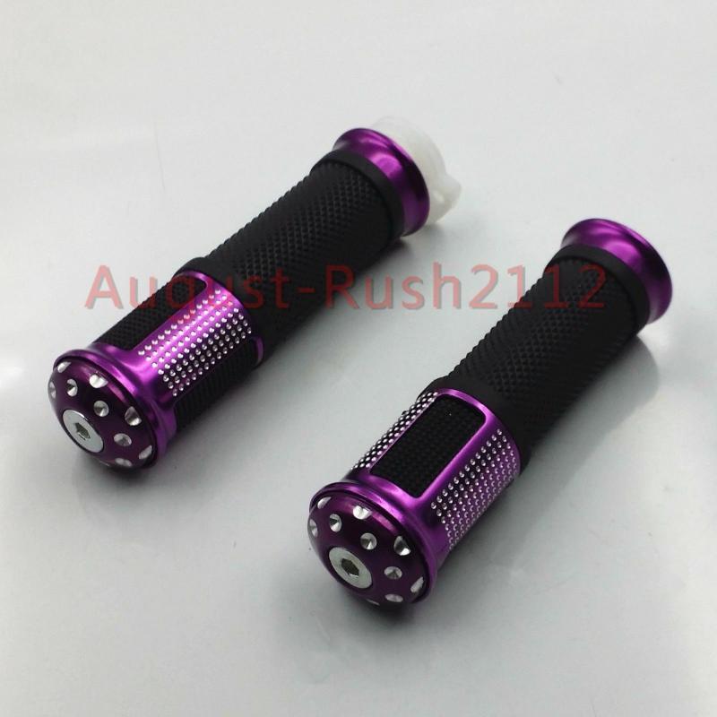 

Silver Motorcycle 7/8" 22mm Single Throttle Cable Handlebar Hand Grips Handgrip