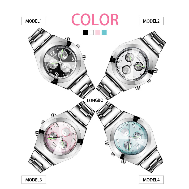 

2020 top luxury LONGBO Brand Women Dress Quartz Watches Ladies Famous Luxury Brand quartz-watch Relogio Feminino Montre Femme 8399, Gray