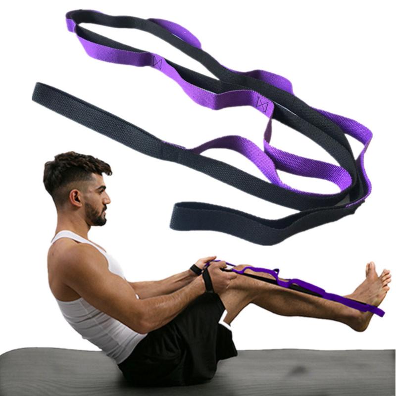 

Women Fitness Stretch Out Yoga Strap With 2M Flexible Loops Pilates Workouts Physical Training Body Building Resistance Belt *15, Purple