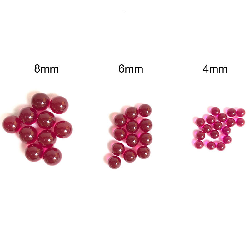 

4mm 6mm 8mm Ruby Terp Pearl Dab Pearl Sapphire Ball Insert Red Color for 25mm 30mm Quartz Banger Nails Glass Bongs