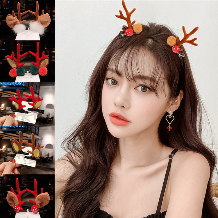 

Christmas hair clips 11 style Girls Rabbit ear antler hair pins Baby cute Barrettes Children Hair Accessorie JJ47, #10