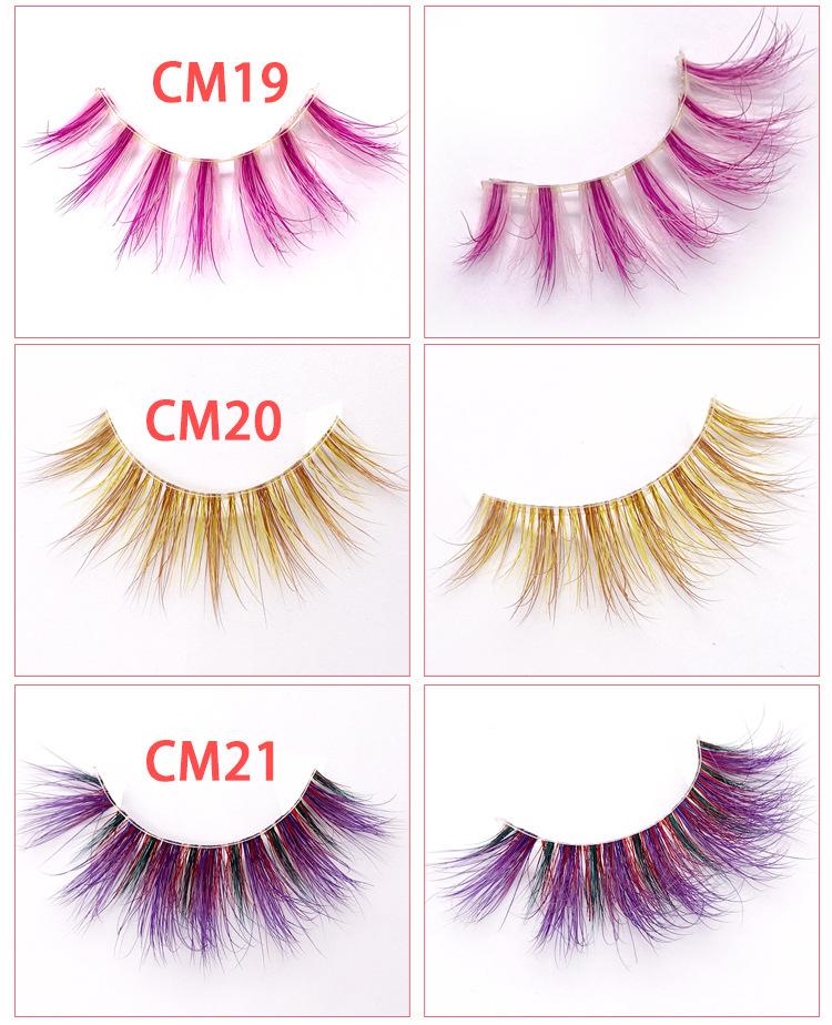 New Color 3D Luxury Mink Lashes Wholesale Natural Long Individual Thick