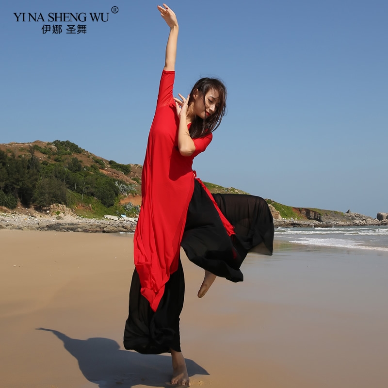 

Newest belly dance practice wear dancing top+Pants belly dancing costume for seasons Loose Costume Set 2pcs Bellydance Women, Red top