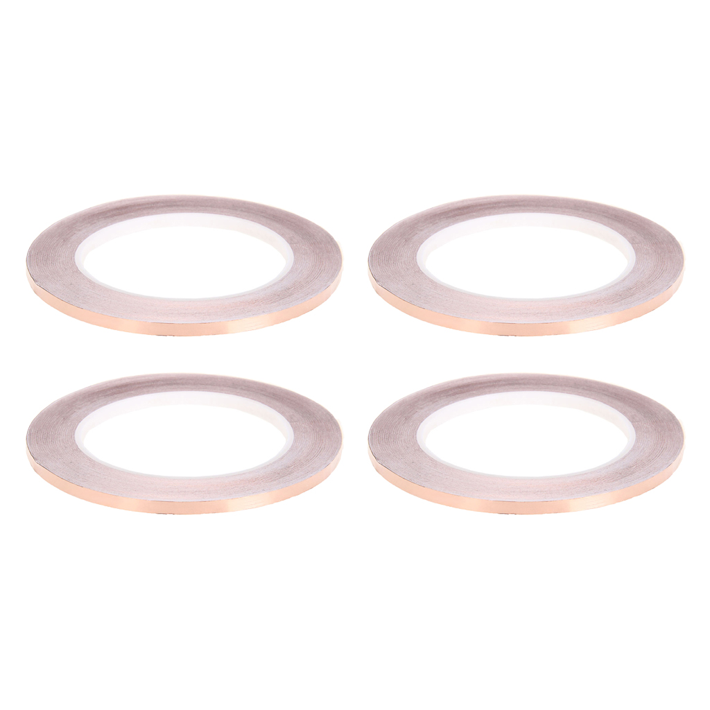 

4pcs EMI Shielding Copper Foil Tape Adhesive for Electric Guitar 3mmX30M