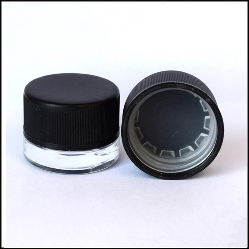 

Food Grade 5ml Dab Glass Jars Non-Stick Wax Container Child Proof Jars Dab Dry Herb Concentrate Container Bottle