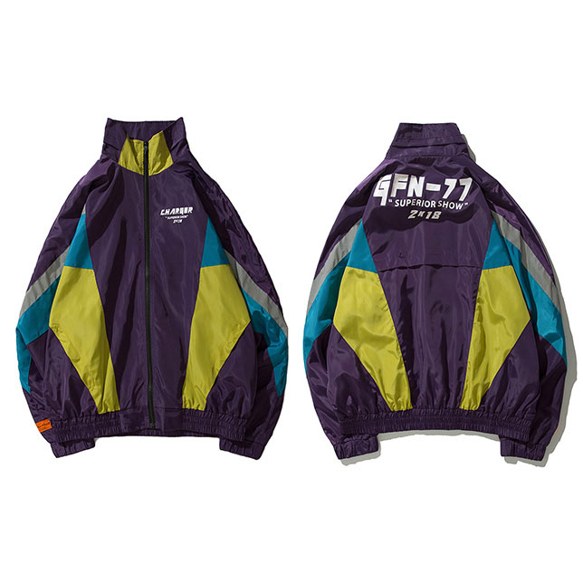 

Men's Jackets Vintage Windbreaker Jacket Streetwear Mens Hip Hop Coat Oversize Korean Harajuku Color Block Autumn Causal, B27a18 purple