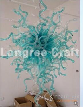 

China Factory Handmade Blown Glass Chain LED Chandelier Light CE UL Certificate Custom Made Glass Pendant Lamps for Hotel Decor