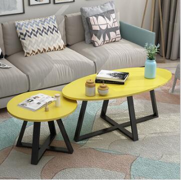 Tea table Simple round Living Room Furniture Modern side a few small mini tables flower rack-image-487134788