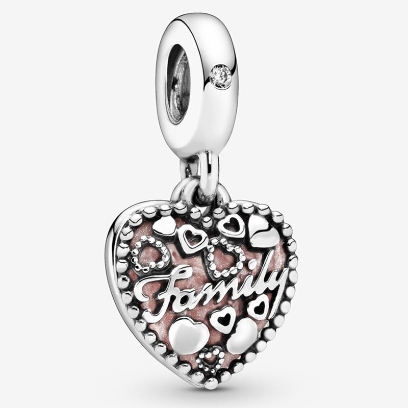Fits Pandora Bracelet Charm 925 Silver Gift Beads Love Makes A Family Dangle Style Charms Bracelets Bangle DIY Jewelry With Original LOGO-image-500774137