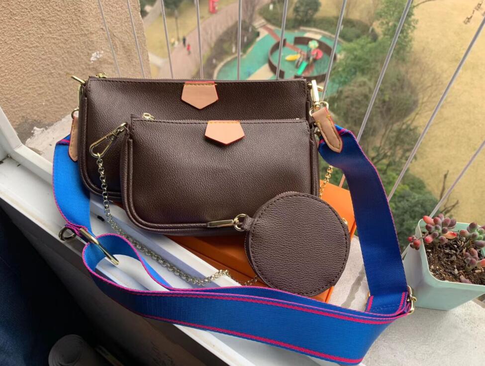 

Best selling handbag shoulder bags handbag fashion bag handbag wallet phone bags Three-piece combination bags free shopping yu851, Brown grid /pink shoulder girdle