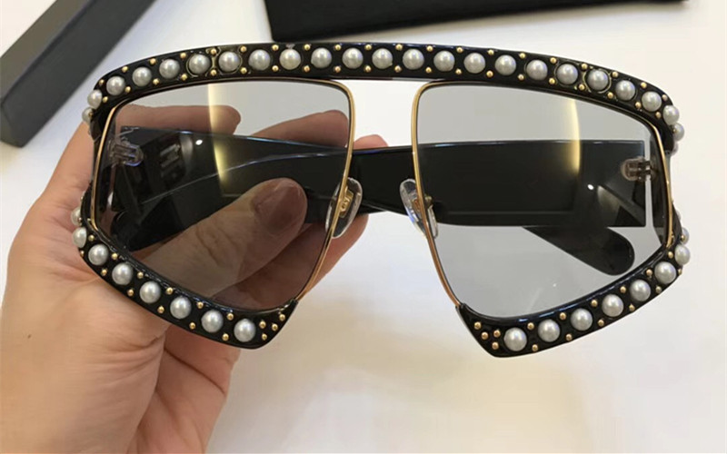 

Luxury-Sunglasses Gold Acetate Frame With Popular 0234 Design Frame Popular UV Protection Sunglasses Top Quality Fashion Summer Women Style
