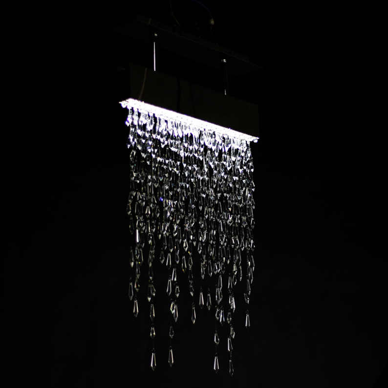 

Crystalline Icicles crystal lamp Chandelier Waterf Lustre Modern Chandelier H39inch W26inch