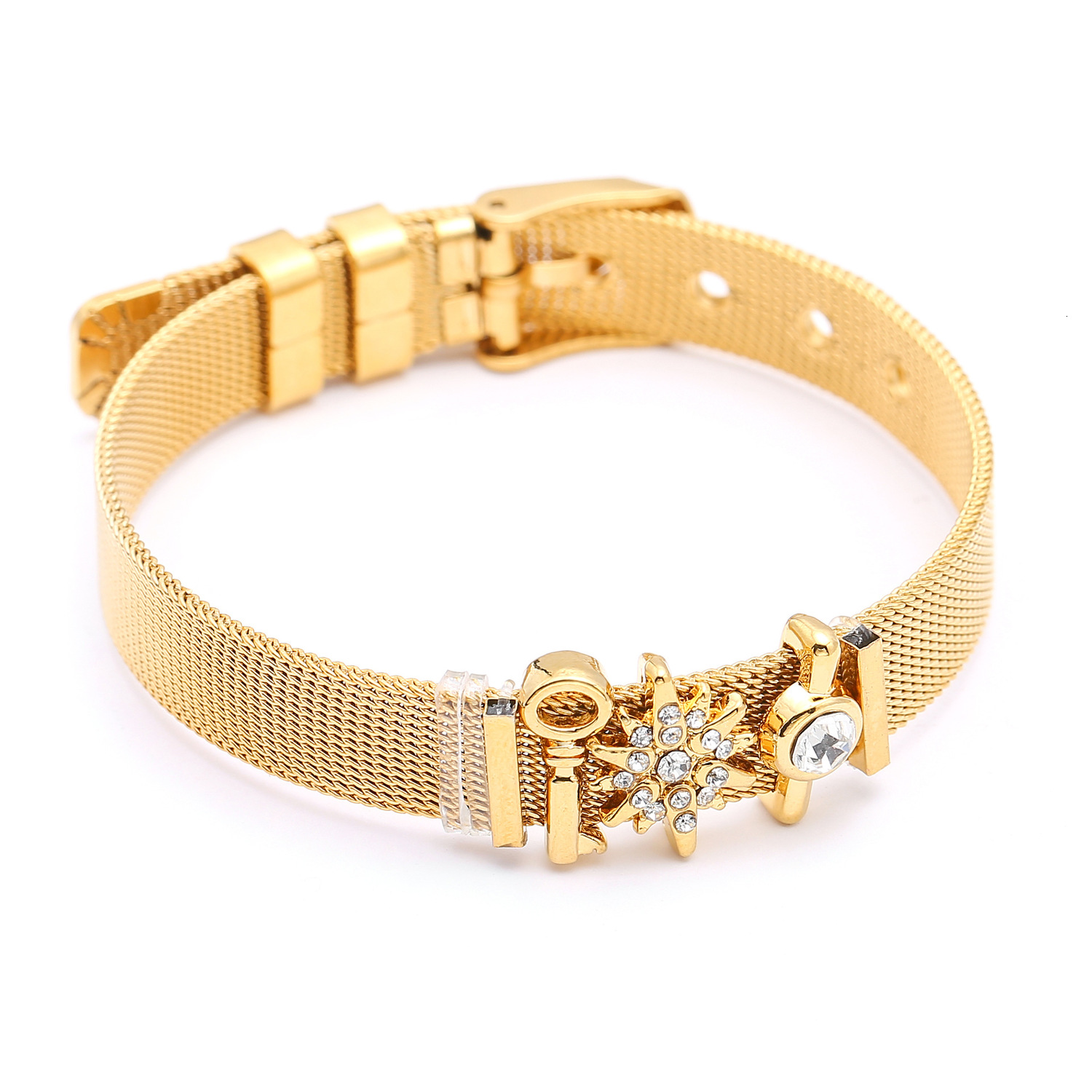 

Fashion Keeper Stainless Steel Reticular Bracelet Popular Diy Ornaments Ornaments