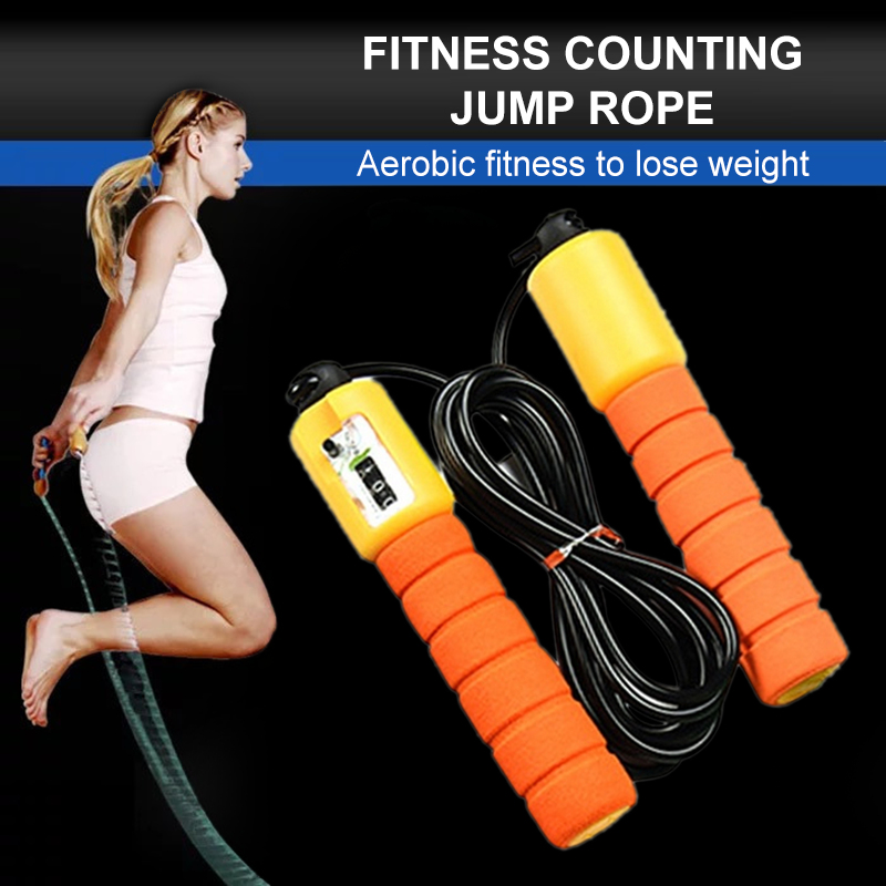 

Professional Sponge Jump Ropes with Counter Sports Fitness Adjustable Fast Speed Counting Jump Skip Rope Skipping Wire