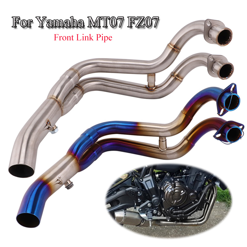 

Slip On For MT07 FZ07 Motorcycle Full Exhaust Link Pipe Header Front Connect Pipe Stainless Steel Tube Bike Escape Modify
