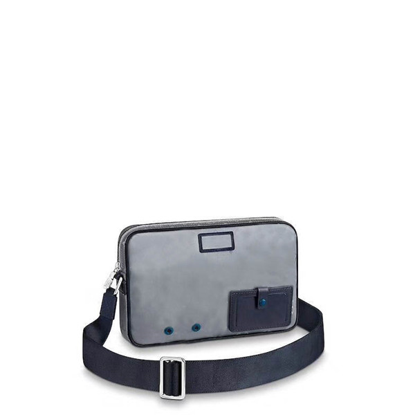 

Global classic luxury matching leather Canvas men Shoulder Bags best quality handbag 43918 size 28 cm 19 cm 6 cm, Grey