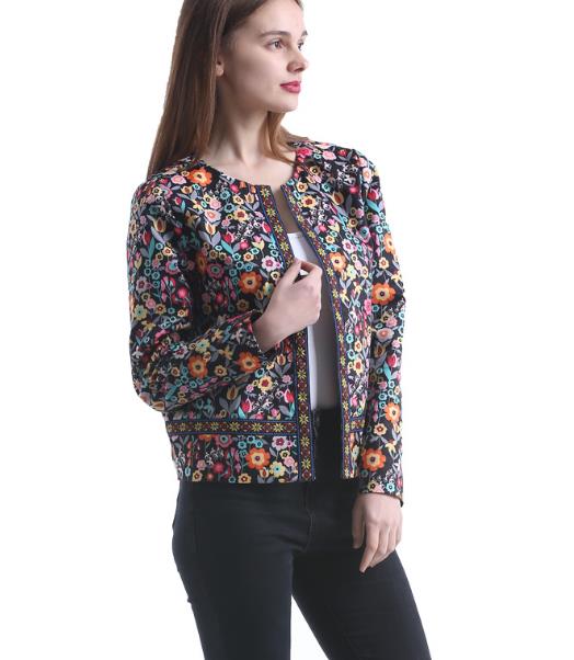 

Spring Autumn Fashion Print Jacket Pilot Women' Jackets Baseball Womens Coat Outwear, A01