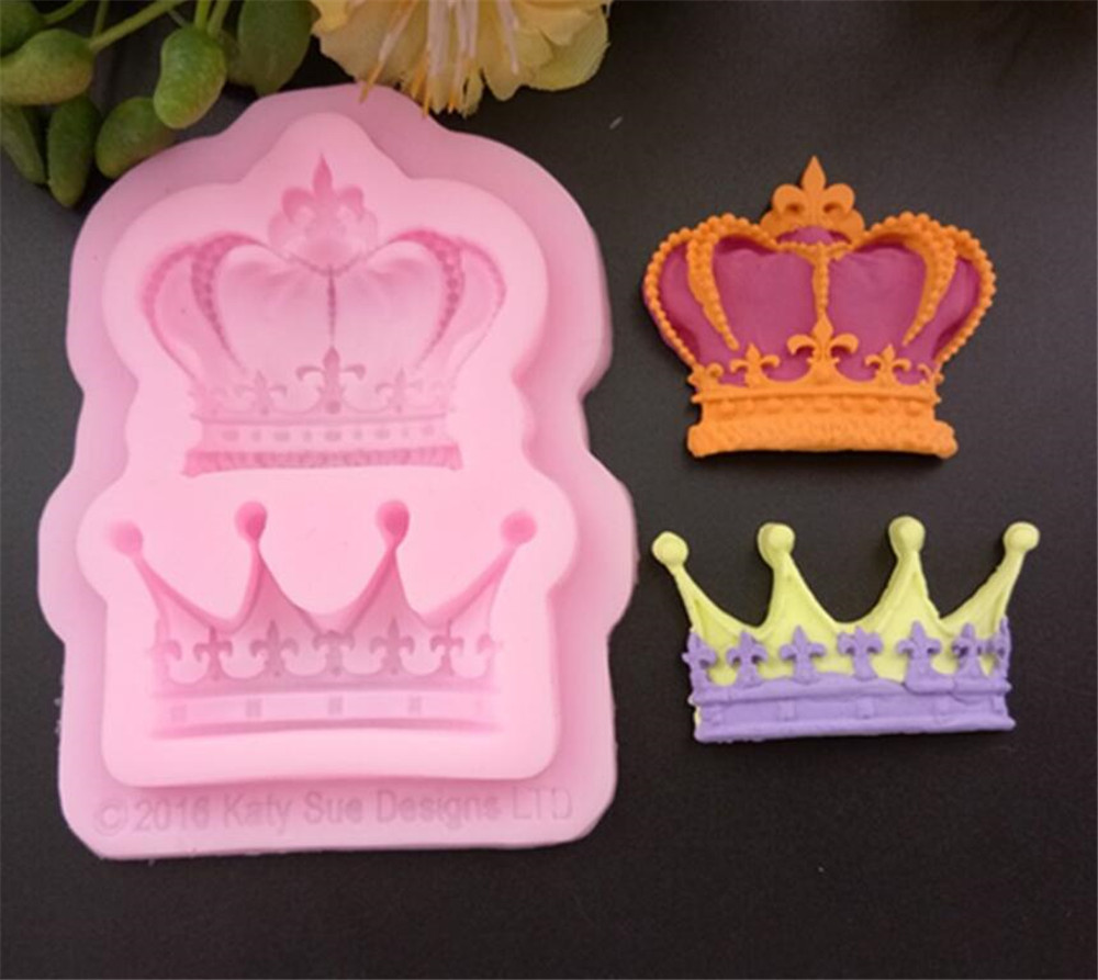 

New Dining Royal crown silicone fandont mold Silica gel moulds crowns Chocolate molds candy mould wedding cake decorating tools