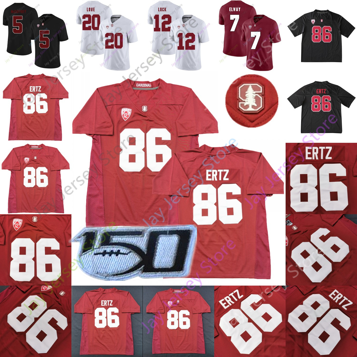 

Custom Stanford Football Jersey College John Elway Zach Ertz Davis Mills K.J. Costello Cameron Scarlett Austin Jones Colby Parkinson Michael, No extra patch