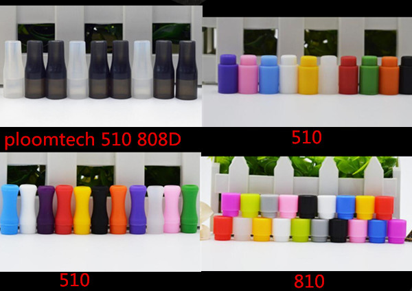 

Colorful Mouthpiece Drip Tip 808d 510 810 silicone disposable e-cigarette driptip Food grade rubber drip nozzle test Individually Wrapped