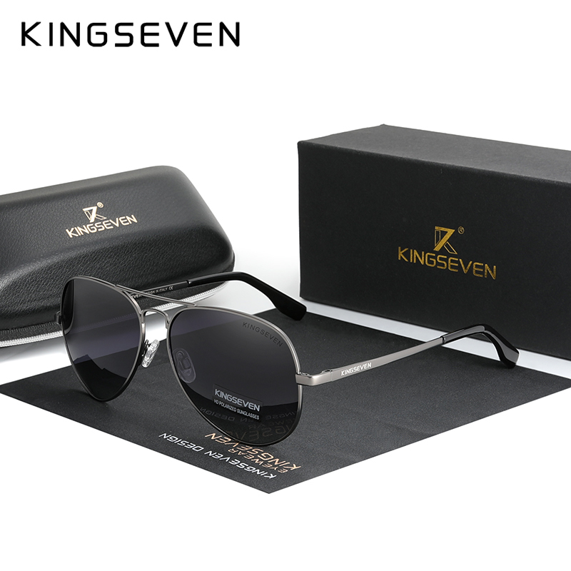 KINGSEVEN Brand Men Aluminum Sunglasses 2020 New Polarized UV400 Mirror Male Sun Glasses Women For Men Oculos de sol 7735 T200511