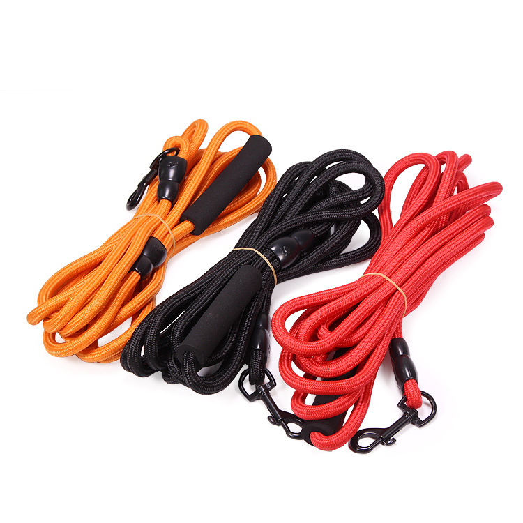 

8MM/10MM/13MM High Quality Dog Pet Leash Braided Tangle Nylon Rope Leash Couple For Walking Training Dogs 2-10M Available
