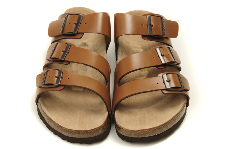 

New style Famous Brand Men's Woman Flat Sandals Casual Comfortable Fashional Three Buckle Summer Beach Genuine Leather Slippers with Shoebox, Style 9