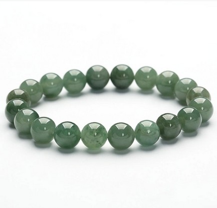 

8mm Natural Jadeite Jade Beaded Strands A Cargo Oil Green Beads Round Bracelet for Men and Women