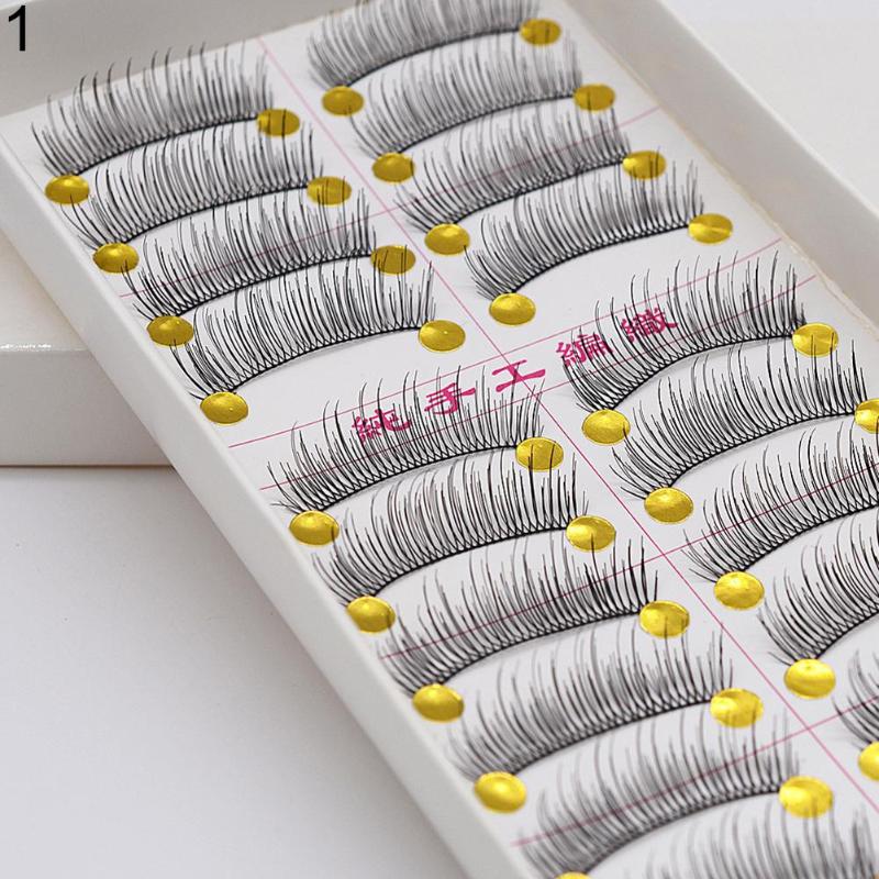 

Thick Lashes Handmade Soft Eye Makeup Extension Tools 10 Pairs 3D Faux Mink Hair Soft False Eyelashes Fluffy Wispy