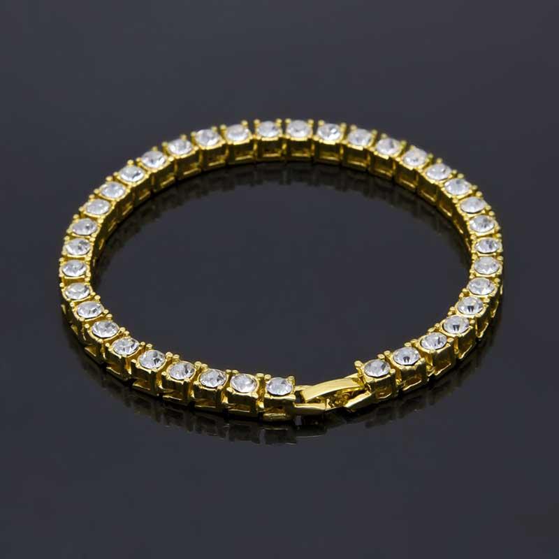 

Gold diamond tennis bracelet jewelry men bracelets necklace iced out Hip Hop Jewelry bangles fashion jewelry