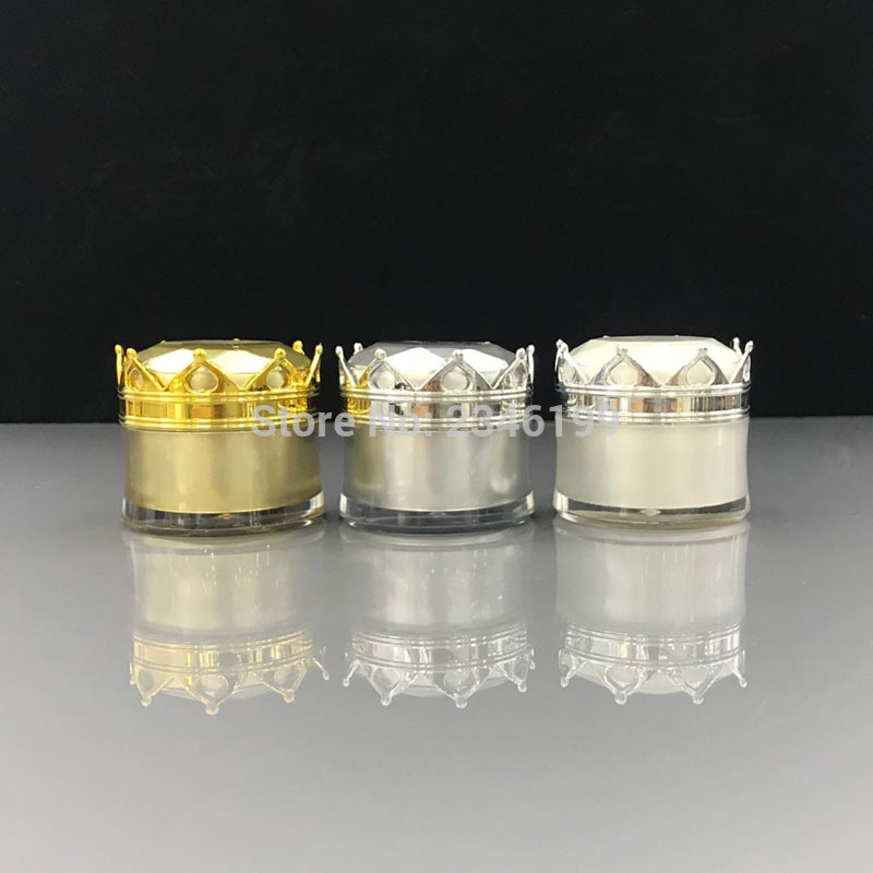 

Acrylic Jar Imperial Crown Cover Cream Jar Empty Cosmetic Container Cream Container Eye Box 10g 20ps/Lot