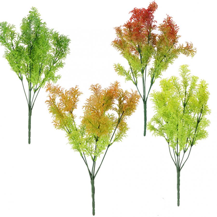 

Artificial Grass flowers Home Placement Foliage for Wedding Decor Supplies Fake Plastic Fish Tank Seaweed Leaves