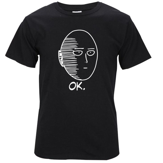 

2020 100% cotton ANIME One Punch Man Printed men T shirt Fashion cool confortable men' Tshirt casual t-shirt for men, 5#