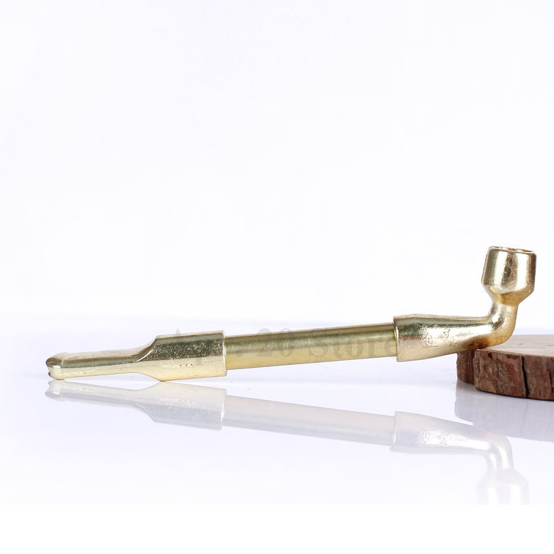 

Detachable mini metal gold plated thin pipe smoking accessories flat mouth filter dry tobacco rod Cigarette Filter MP188