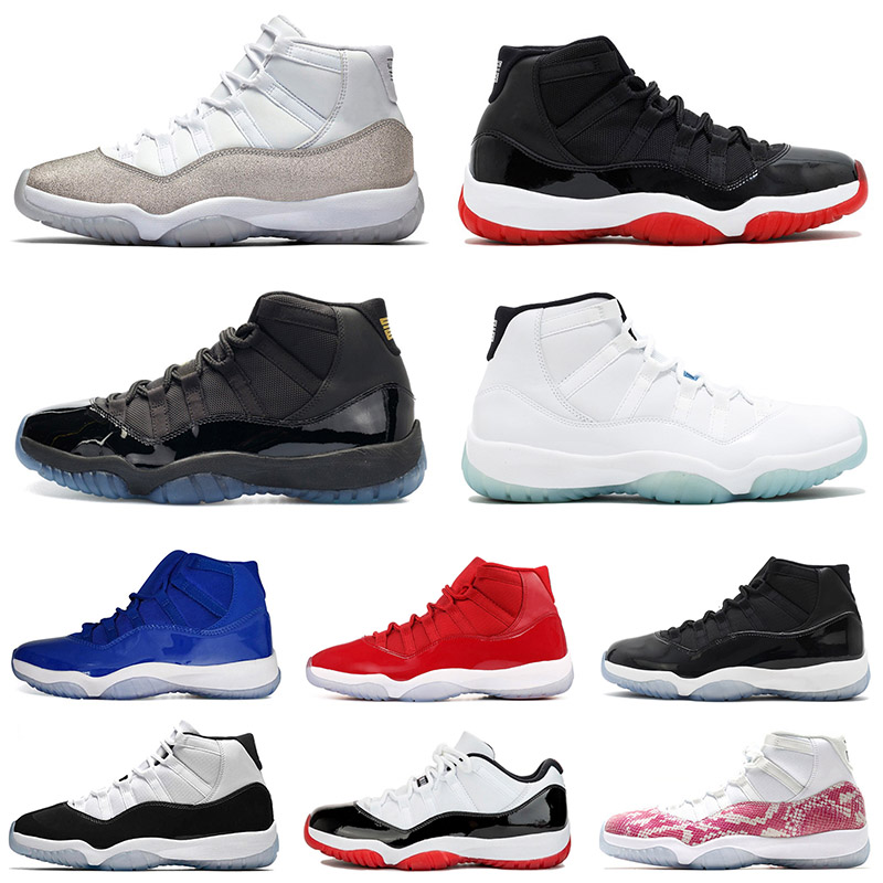 

With Box 11 11s Men Women Basketball Shoes New JUMPMAN 23 Bred 2019 Metallic Silver Concord High 45 Low Sports Sneakers Trainers, B34 low barons 36-47