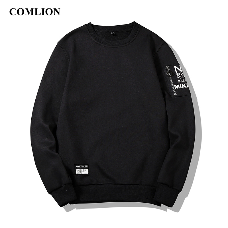 

Sweatshirt Men Fashion Hoodies Mens Casual Spring Autumn Brand New Arrival Men's Pullover Sweatshirts Slim Fit High Quality C39, Black